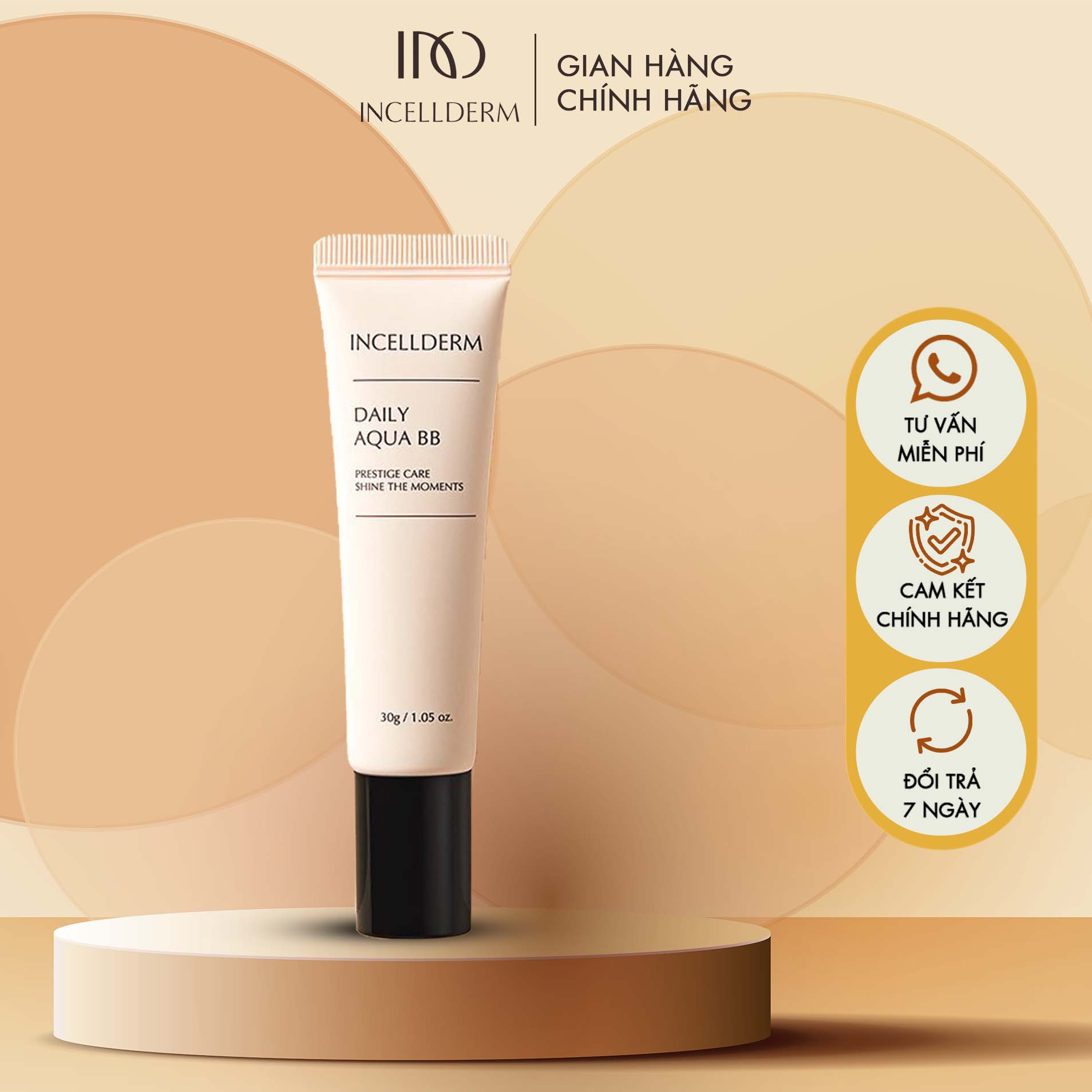Kem trang điểm incellderm daily aqua bb tuýp 30g - ivn08
