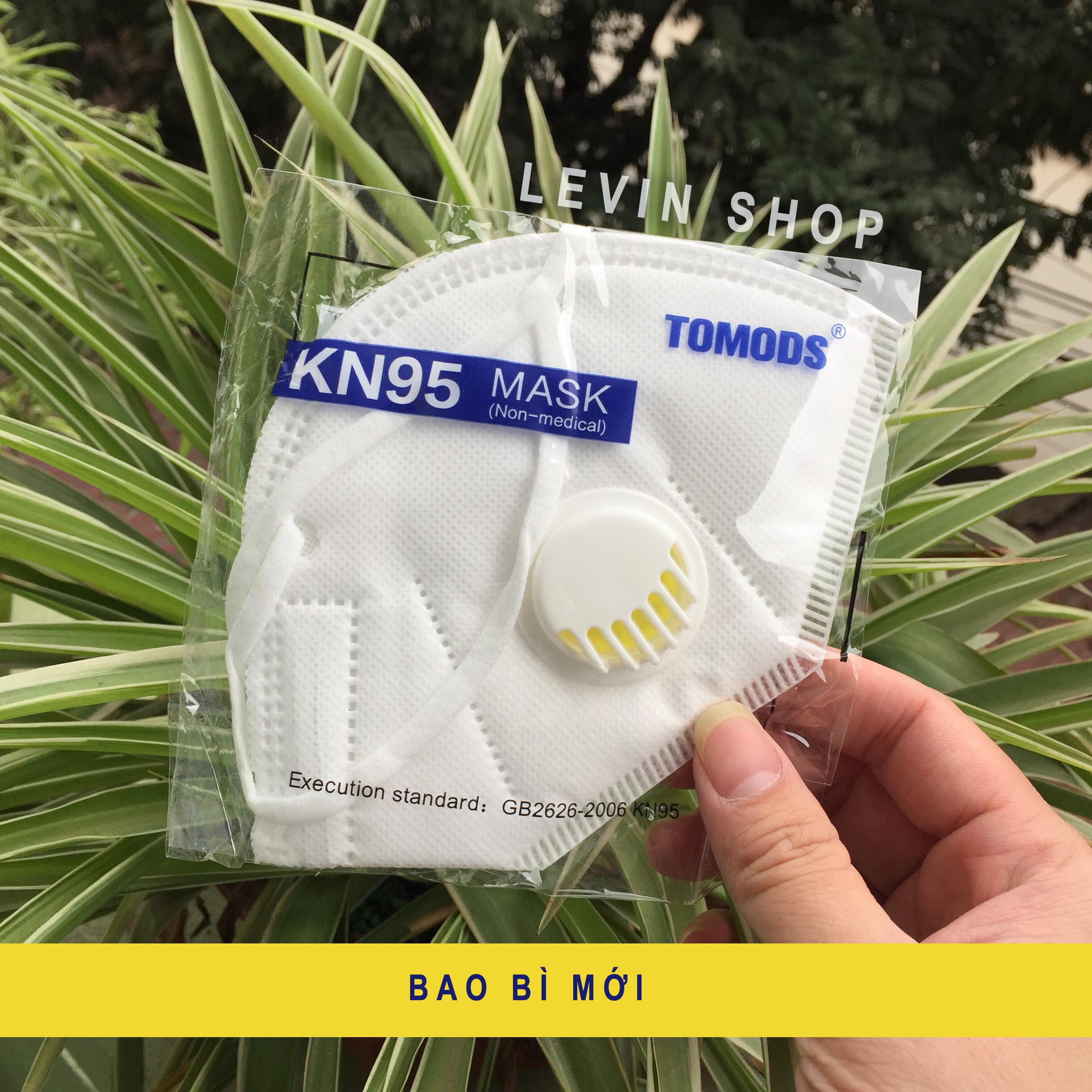 [Có van] [Màu trắng] Khẩu trang KN95 TOMODS chống bụi mịn PM2.5, kháng khuẩn [SL 1 chiếc]
