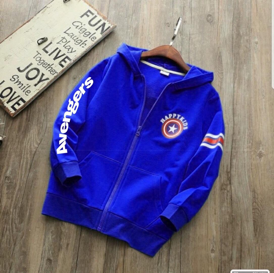 Áo khoác bé trai thun da cá, áo khoác có nón