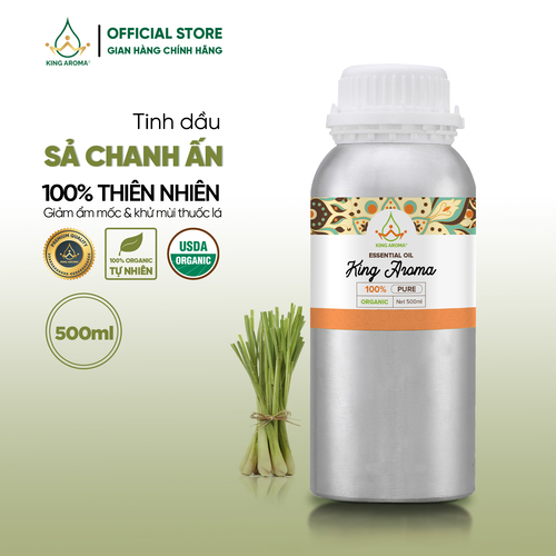 Tinh dầu thiên nhiên sả chanh ấn king aroma 100ml/ 500ml/ 1l