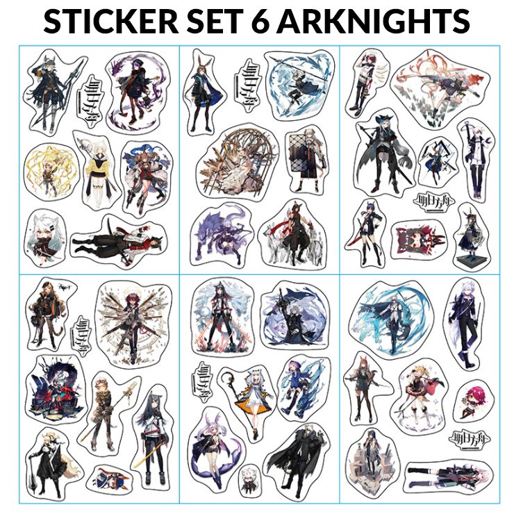 Bộ 6 tấm Sticker Anime ảnh dán anime 14x10cm - Arknights