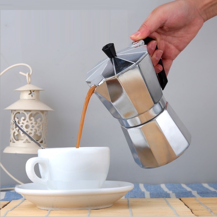 [ Bảo hành 12 tháng ] ấm pha trà, cafe - Bình pha cà phê Moka bằng Nhôm cao cấp, máy pha cà phê (cafe), ấm pha cà phê chuyên dụng tiện lợi hơn
