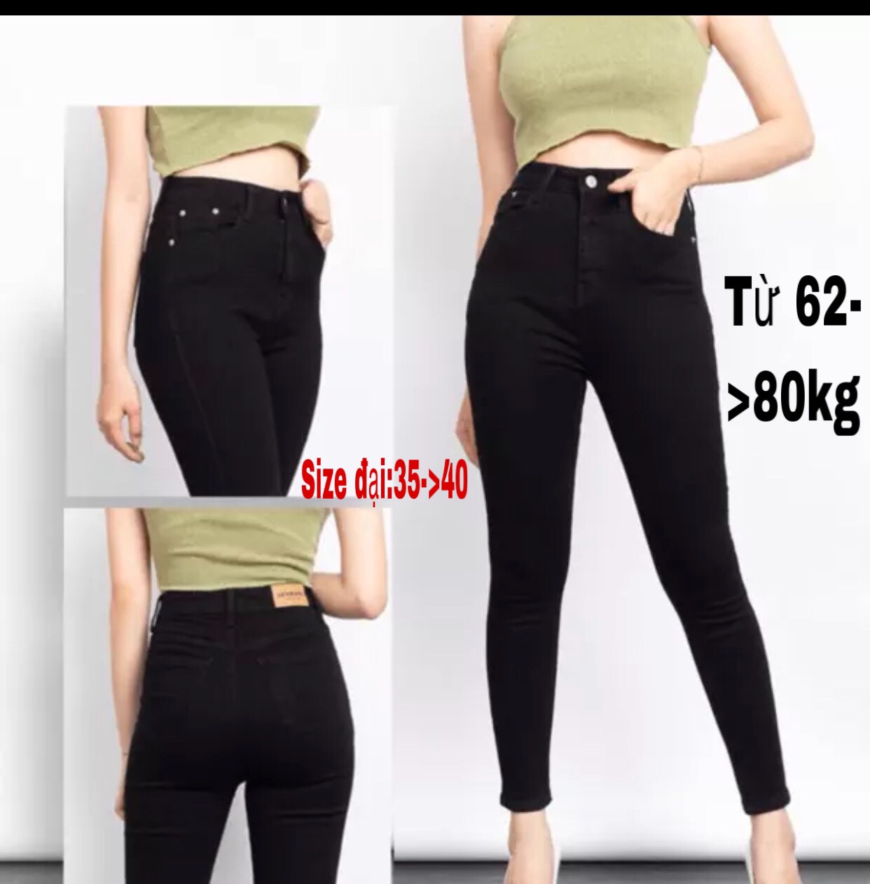 Quần jean nữ BIGSIZE co giãn Quần jean nữ size đại