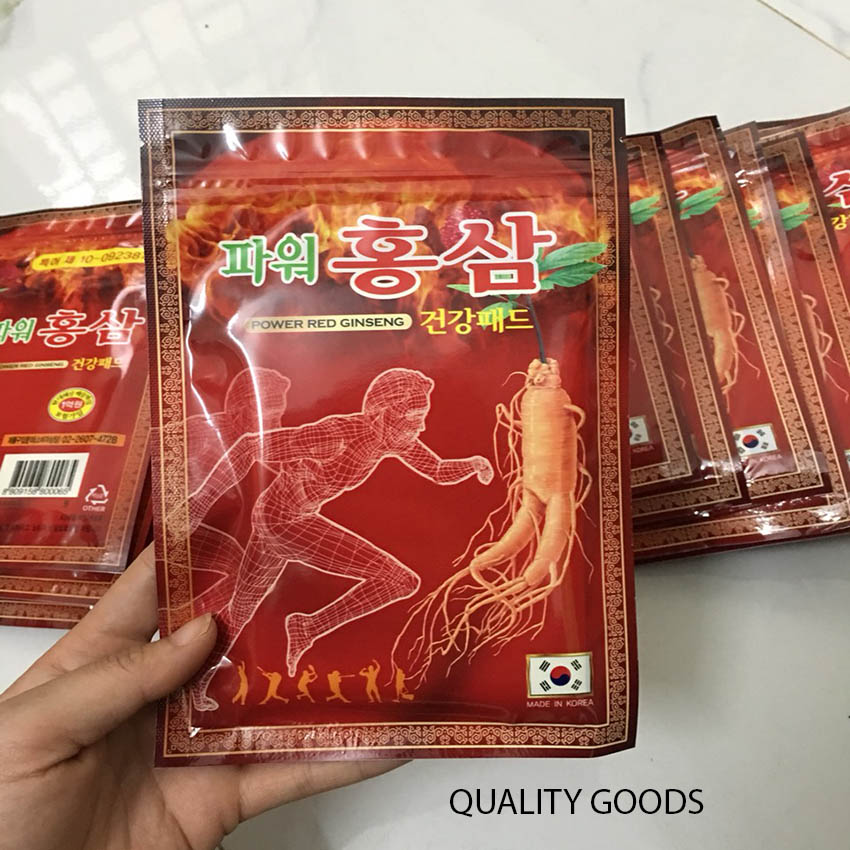 [HÀNG CHÍNH HÃNG]] Gói cao dán hồng sâm sâm giảm đau 20 miếng / gói - POWER RED GINGSENG - Quality Goods - {HÀNG XÁCH TAY} Chất lượng tốt, hiệu quả cao cho người sử dụng, an toàn, tiện lợi