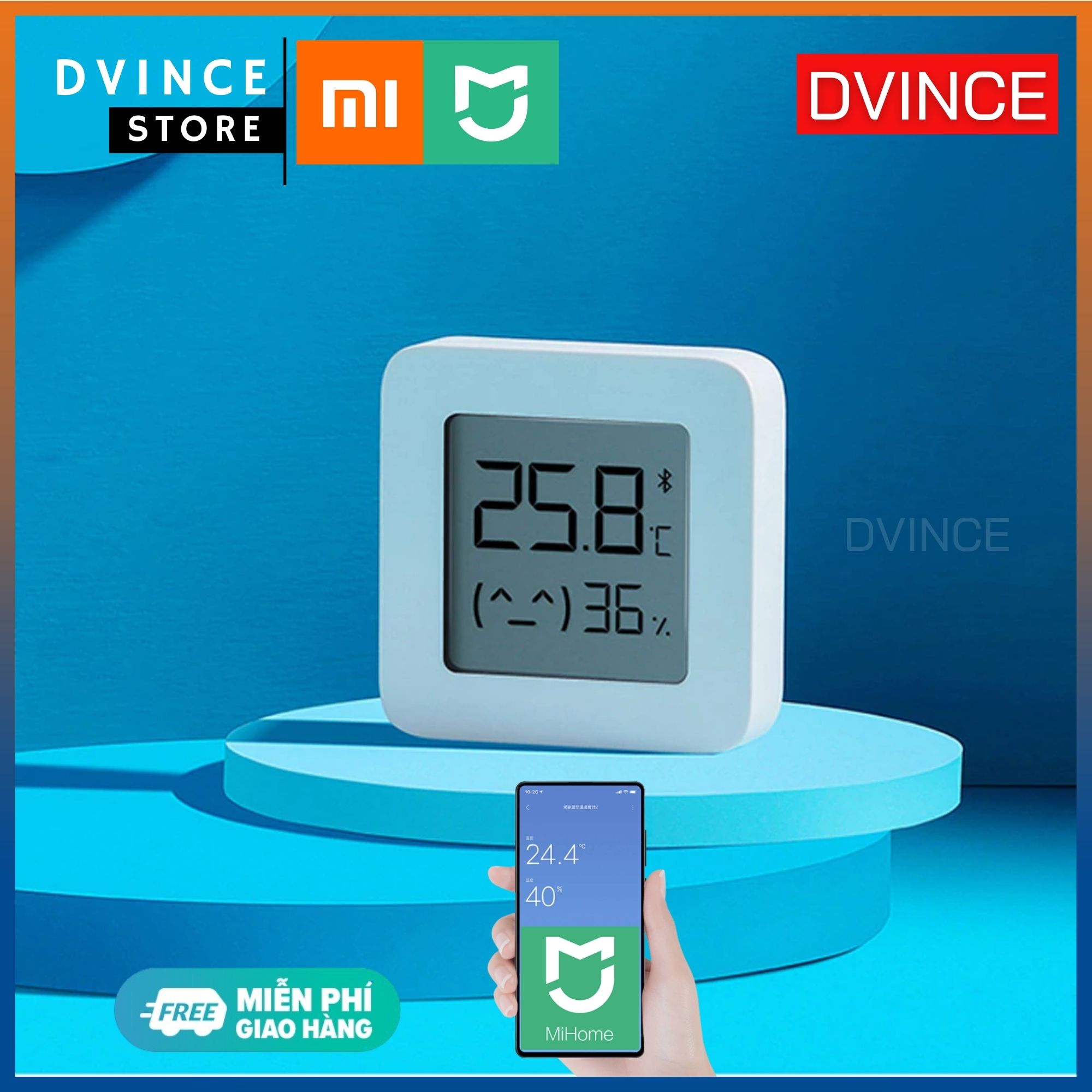 [HCM] Nhiệt Kế Điện Tử Thông Minh Xiaomi Mijia Gen2 Cảm Biến Độ Ẩm Đo Độ Ẩm Làm Việc Với Ứng Dụng Mijia (Mi Home)