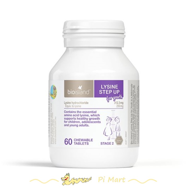 Lysin Bioisland Lysine Step Up for Youth 60 viên