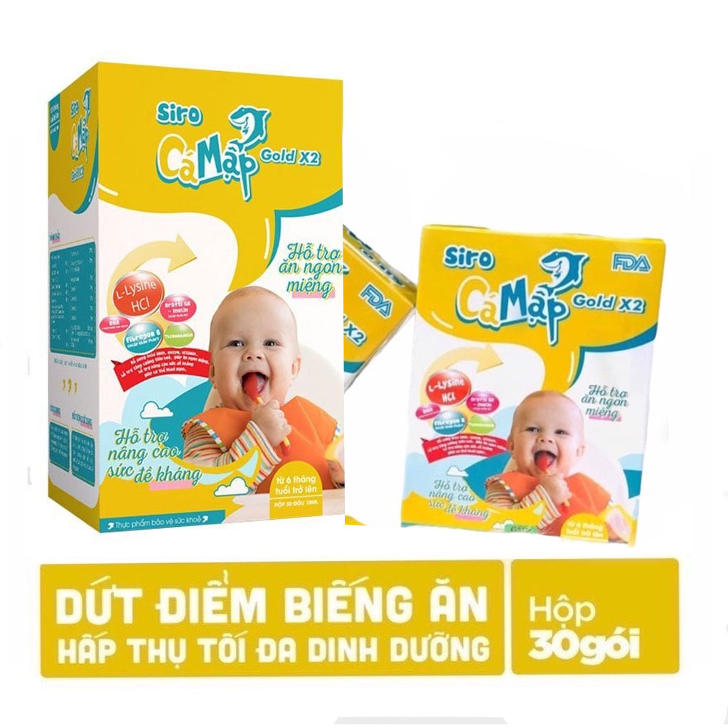Siro cá mập gold x2 dứt điểm tình trạng biếng ăn cho bé 1 hộp