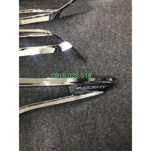 Ốp viền đèn Hậu xe Accent 2018-2019-2020 - Mạ Crom, Op den chống xước