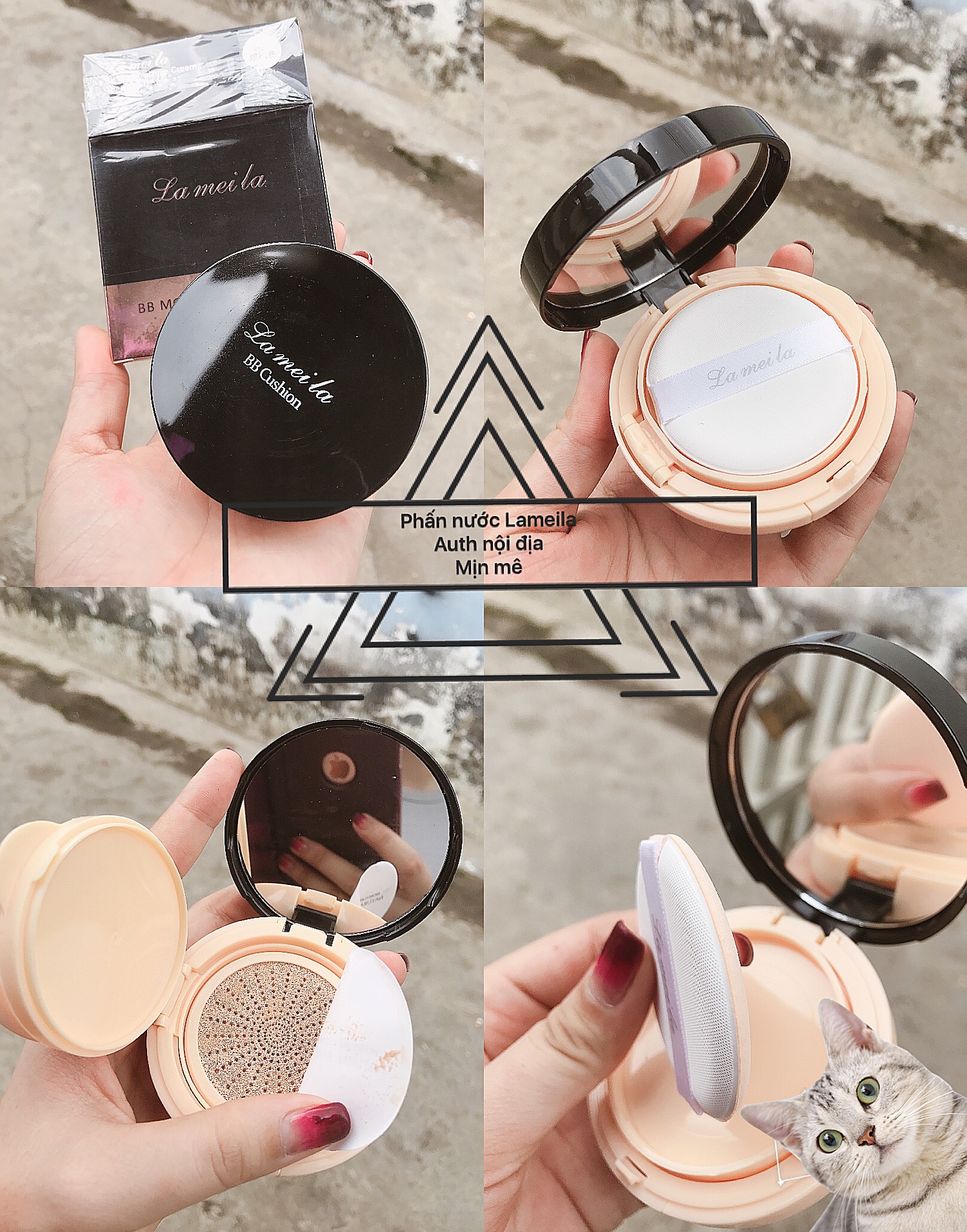 Phấn nước Cushion MOISTURIZING ĐEN 8008 Lameila tự nhiên  mềm mịn lâu trôi nội địa sỉ rẻ BB CREAM FOUDATION WE STORE