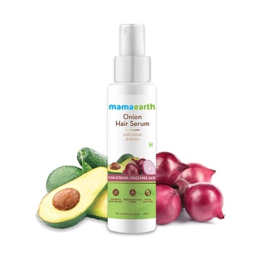 Dưỡng tóc Mamaearth- Onion Hair Serum with Onion and Biotin for Strong, Frizz-Free Hair - 100 ml Reduces Frizz & Tangles