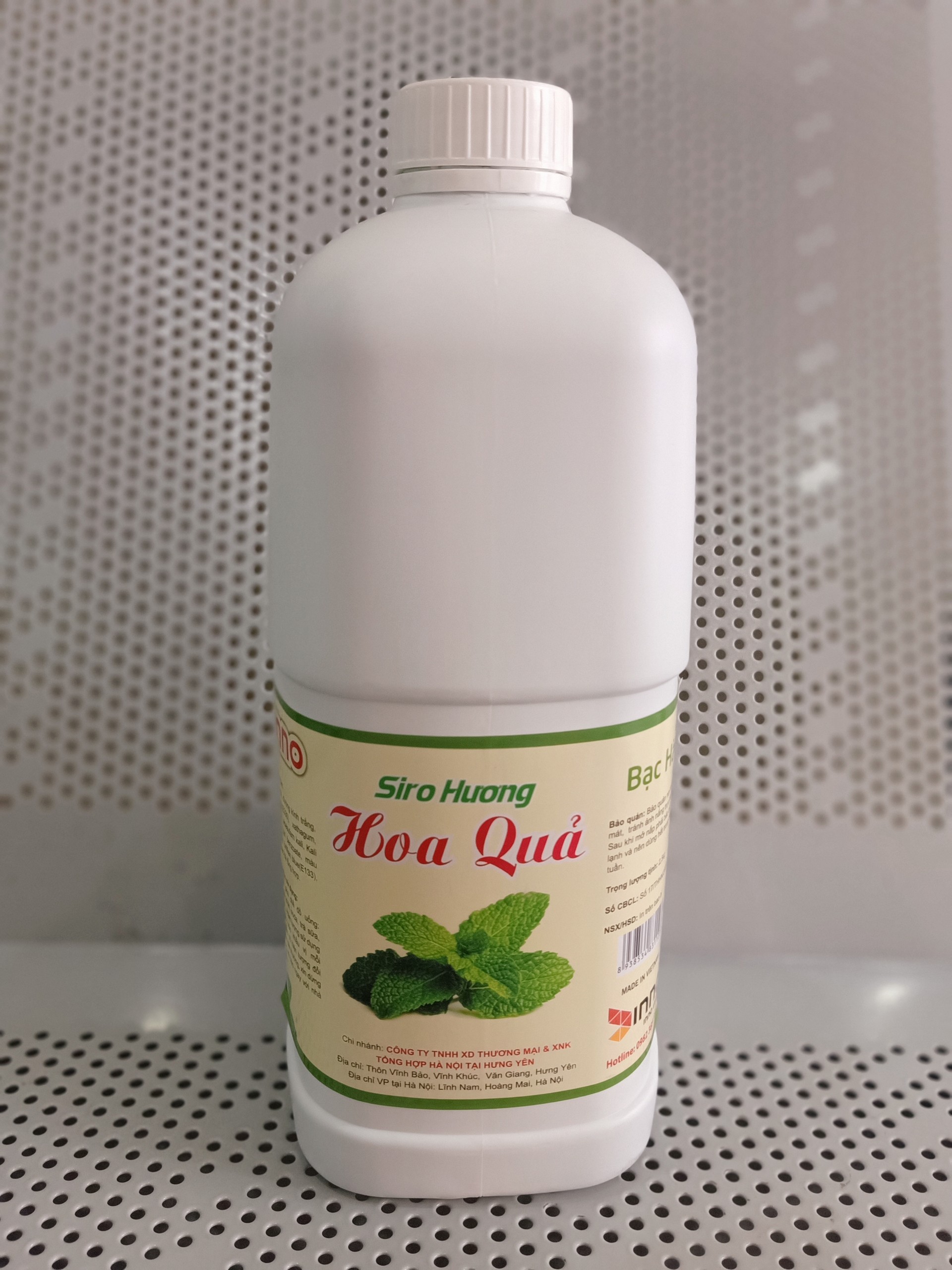 Siro hoa quả can vuông 2lít vị Bạc Hà