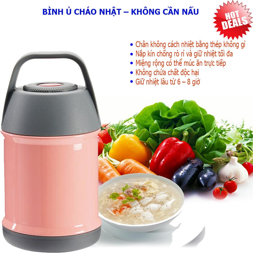 Bình Ủ Cháo Của Nhật, Bình Hâm Sữa. Bình Ủ Cháo - Không Cần Nấu, Giữ Nhiệt Thức Ăn. Ruột inox 304 Xịn - An Toàn, Tiện Lợi, dễ sử dụng.Bảo hành 1 đổi 1. Giảm Sốc Trong Hôm Nay. Mua Ngay!