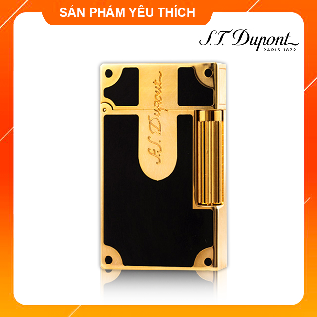 Vỏ Hộp Quẹt Bật Lửa Dupont D44V Sơn Mài Đen Khuyết Sang Trọng - Dùng Gas Đá Cao Cấp (KHÔNG XĂNG KHÔNG GAS)