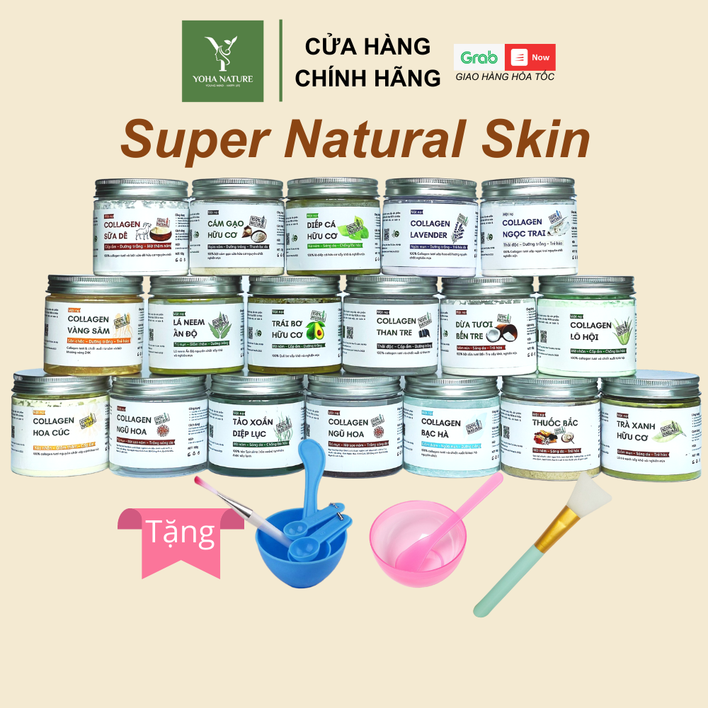 Mặt nạ bột đắp mặt Super Natural Skin độc quyềnYoha Si.êu dưỡng da, Si.êu cấp ẩm, Si.êu thanh lọc, S.iêu trẻ hóa