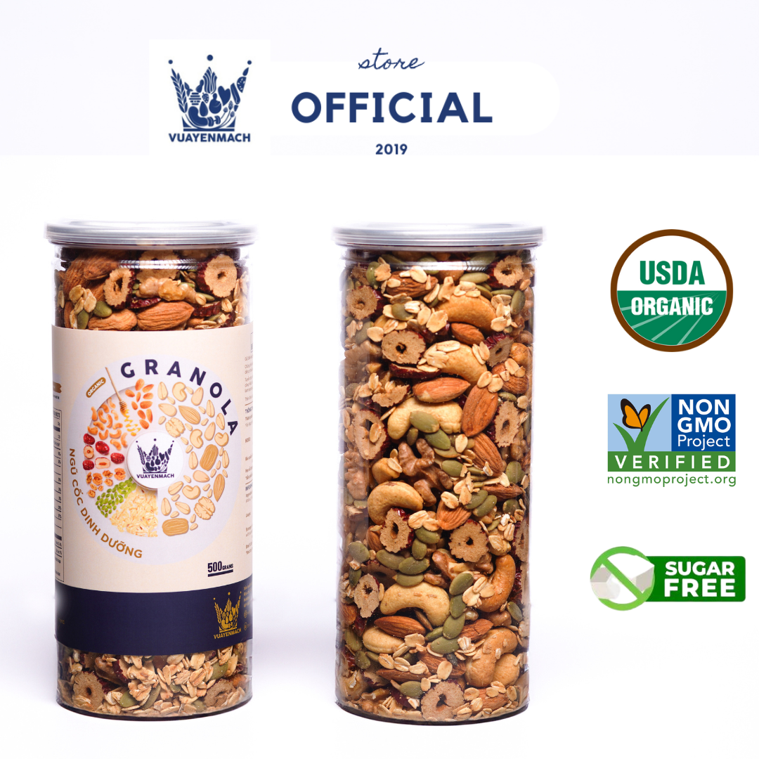 Ngũ Cốc Ăn Liền Granola VUA YẾN MẠCH Healthy Food Ăn Kiêng Mẹ Bầu Lợi Sữa 150gr