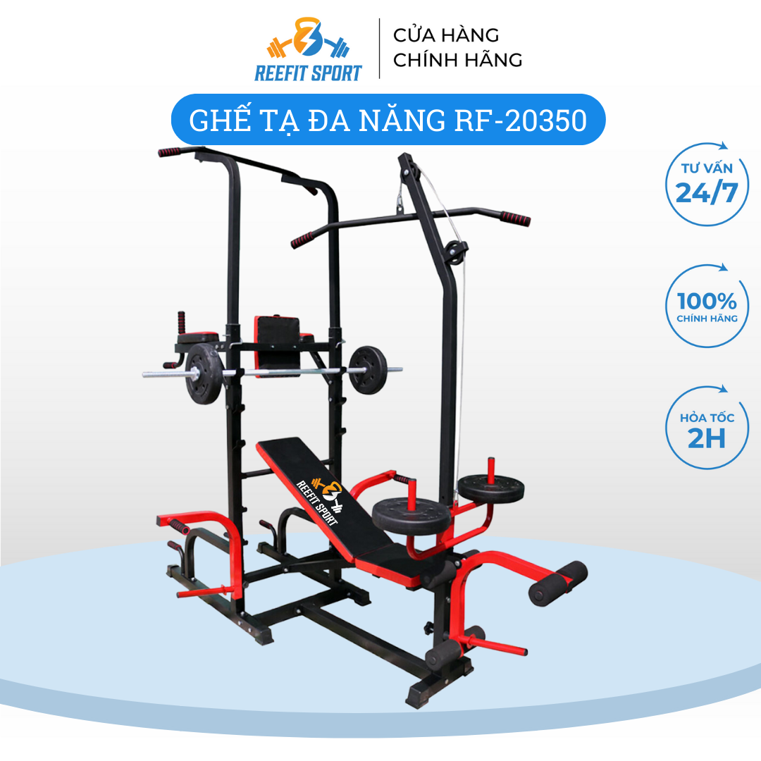 Ghế tập tạ giàn tạ đa năng xà đơn xà kép có kéo xô RF-20350