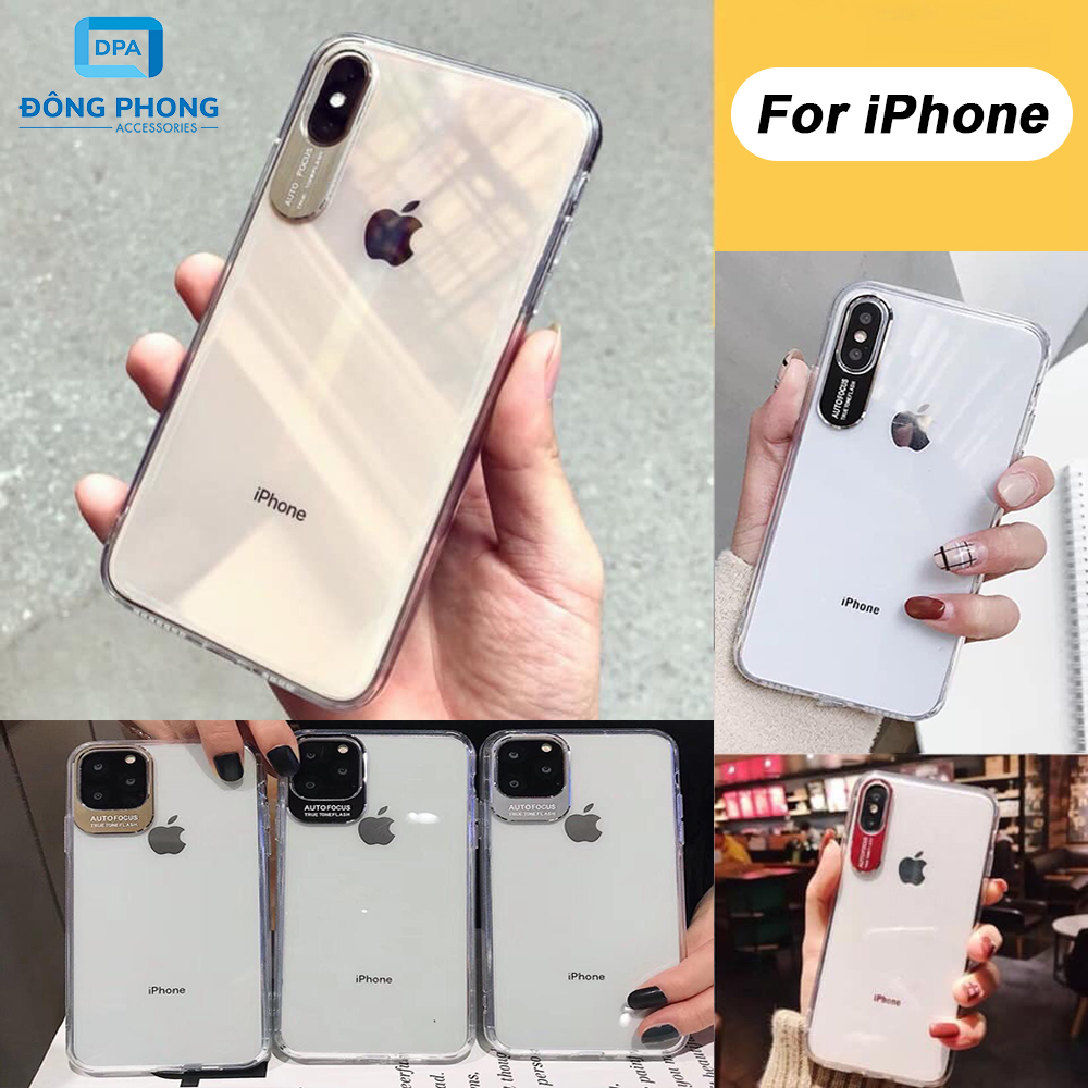 Ốp lưng dẻo dành cho iphone trong suốt viền bảo vệ camera siêu đẹp