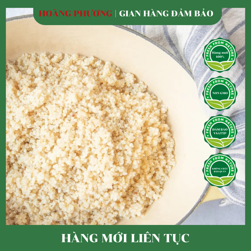 Hạt diêm mạch quinoa trắng hữu cơ 250g hạt diêm mạch hữu cơ cho bé ăn dặm