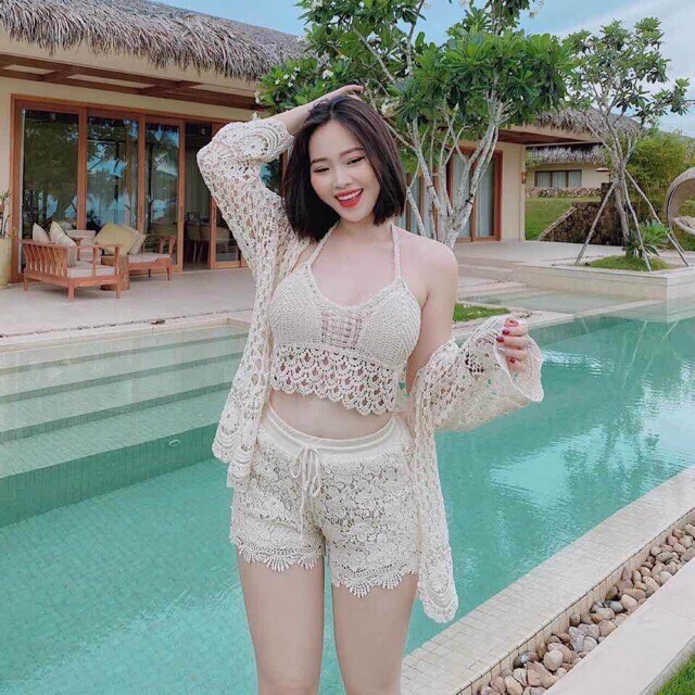Ren 05-set ren đi biển mùa hè, bộ bơi bikini 3 món, có bán tách rời