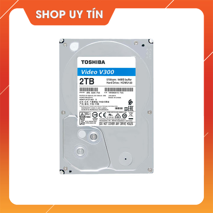 Ổ cứng HDD Toshiba chuyên dụng cho Camera 1TB | 2TB Bảo hành 36 tháng 1 đổi 1 trong 12 tháng