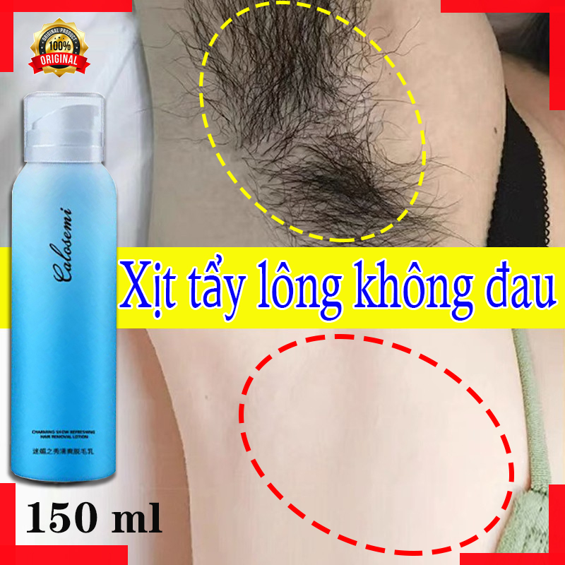 Triệt lông vĩnh viễn vùng kín An toàn Tẩy lông không đau Xịt tẩy lông Đùi Tay Nách Ngực Vùng kín Tẩy lông Tẩy không để lại gốc lông 150 ml Tẩy lông nhanh vĩnh viễn Kem tẩy lông Xịt tẩy lông không đau