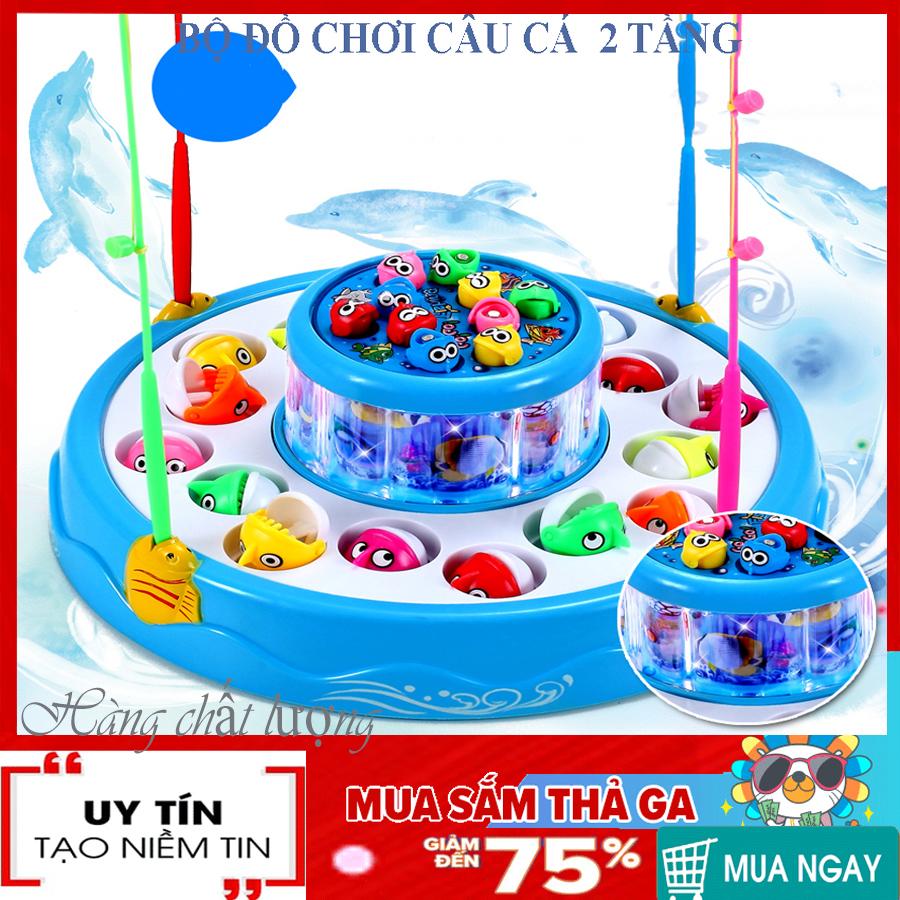 Trò chơi an toàn cho bé - Bộ đồ chơi câu cá 2 tầng cực dễ thương tạo ra sân chơi tiếng cười vui nhộn , sự thỏa thích đam mê học hỏi có khả năng phát triển tri tuê , Bộ sản phẩm đem lại sự hài lòng khi mua hàng giảm tới 50%