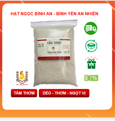 Gạo tấm lài miên túi 1kg làm nguyên liệu nấu cơm tấm - túi hút chân không
