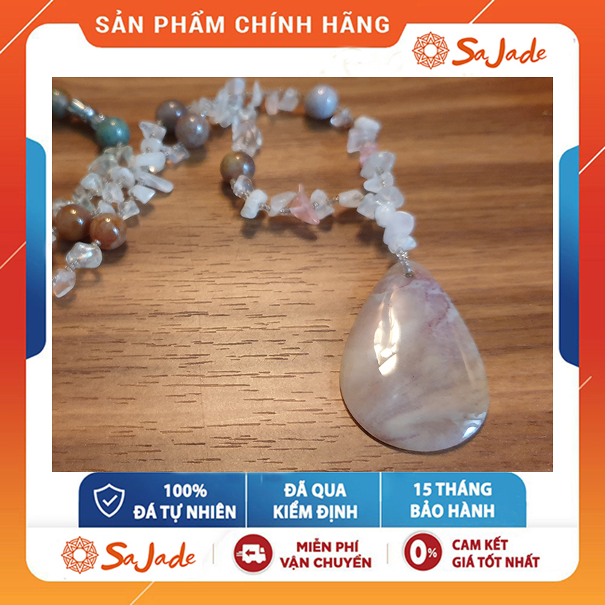 Vòng cổ đá cẩm thạch tự nhiên