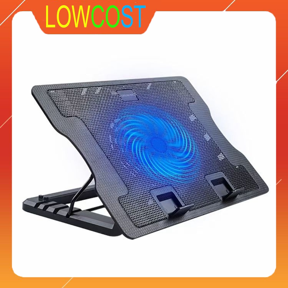 Đế tản nhiệt laptop, quạt tản nhiệt laptop N88 1 Fan có nâng cao 45 độ tiện lợi