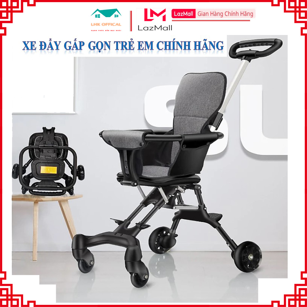 Xe đẩy em bé gấp gọn 3 tư thế lhk chính hãng cao cấp, xe đẩy cho bé, xe đẩy gấp gọn 2 chiều thông minh cho bé, xe đẩy dạo chơi cho bé du lịch, bảo hành toàn quốc