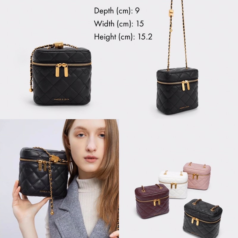Túi cốp trám nữ Quảng Châu nezu quilted boxy có dây đeo chéo