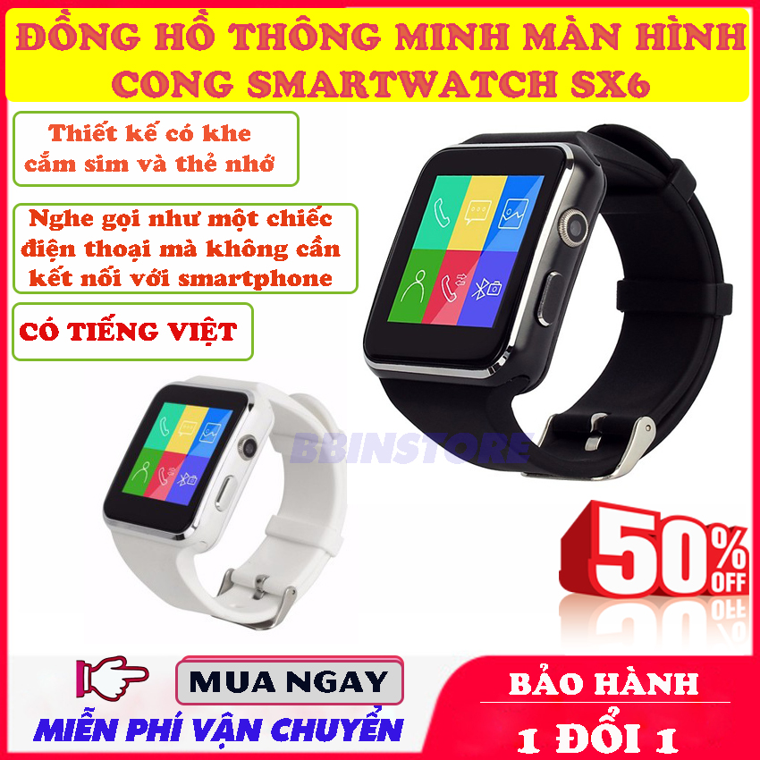 Đồng Hồ Đeo Tay Lắp Sim Nghe Gọi Có Tiếng Việt, Đồng Hồ Watch - Thiết Kế Màn Hình Chống Xước, Khe Lắp Sim Nghe Gọi , Kết Nối Bluetooth, Chống Nước - Đồng Hồ Nam Nữ, Đồng hồ Thông Minh, Đồng Hồ Đeo Tay Đẹp - BBinstore.