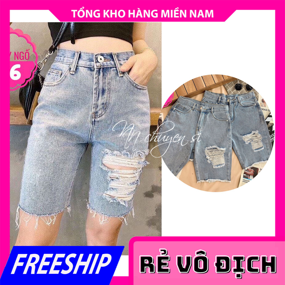 Quần jean ngố nữ 🎀 quần jean ngố rách n36 🎀 ảnh thật 🎀 quần lửng nữ 🎀 quần jean nữ 🎀 quần ngố nữ 🎀