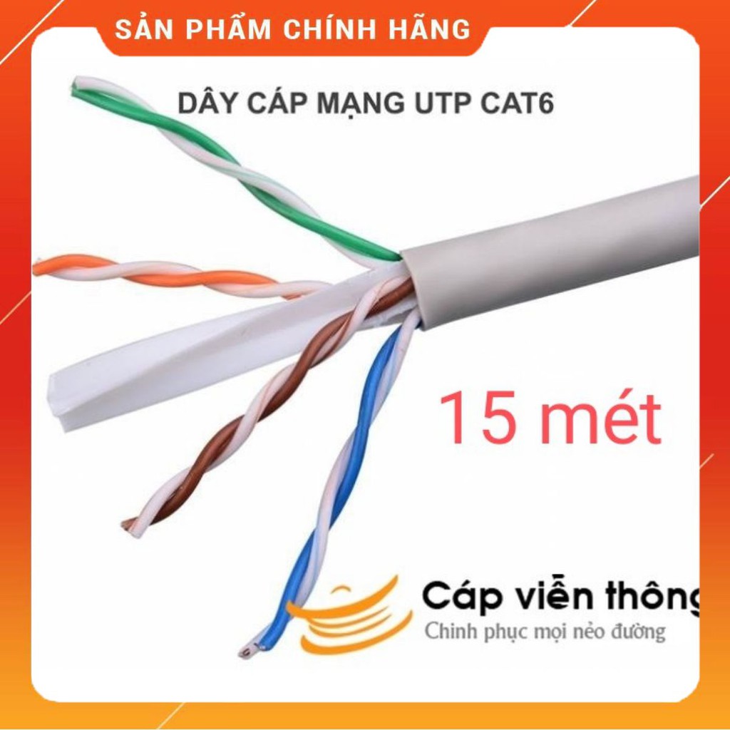 Dây Cáp Mạng Cat 6 Ensoho bấm sẵn 2 đầu dài 15 mét