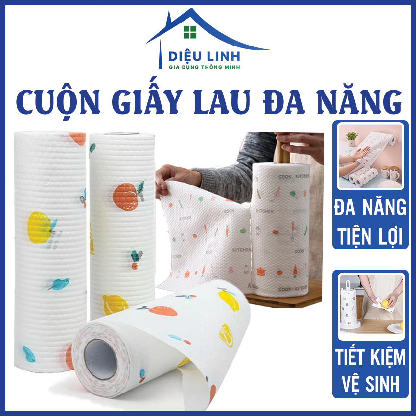 Cuộn Giấy  Lau Đa Năng Vải Không Dệt Khăn giấy lau bếp-giấy lau đa năng-Cuộn giấy lau có thể giặt tái sử dụng được tiện dụng tiết kiệm dieulinhshop