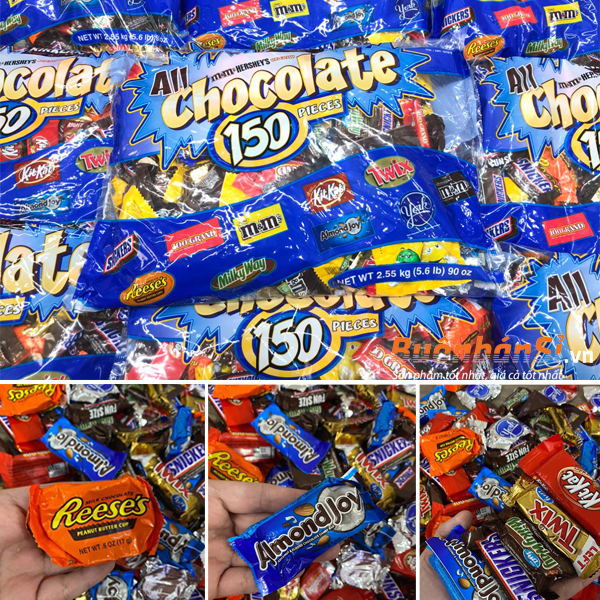 Socola/chocolate hỗn hợp 150 viên kirkland 2.55kg mỹ | siêu thị mới
