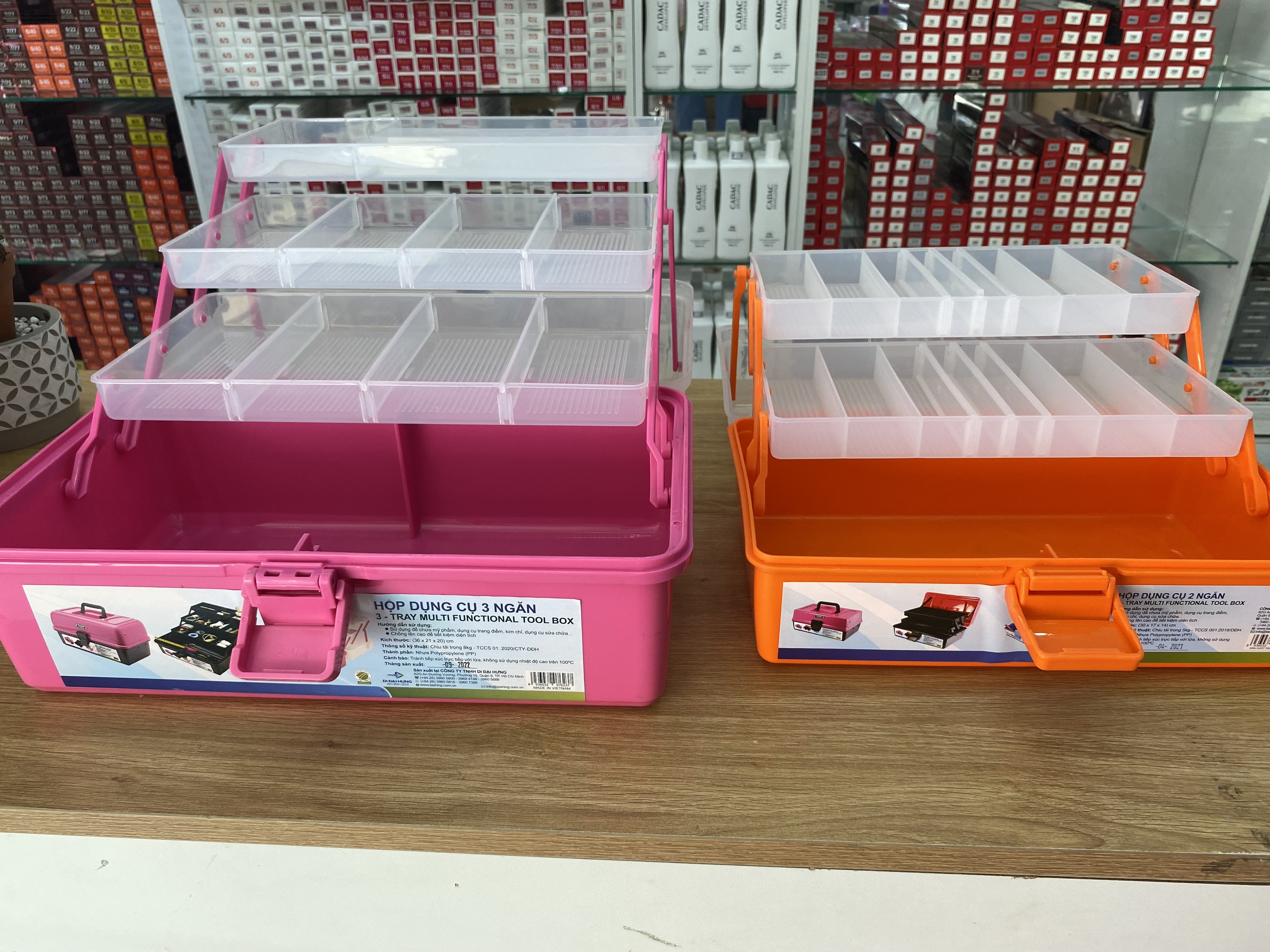 Hộp Nhựa Đựng Dụng Cụ Đa Năng 1/2/3 TẦNG - Thùng Đựng Đồ Nghề Nhiều Ngăn, Hộp Đựng Phụ Kiện, Nail , Mỹ Phẩm ,v..v