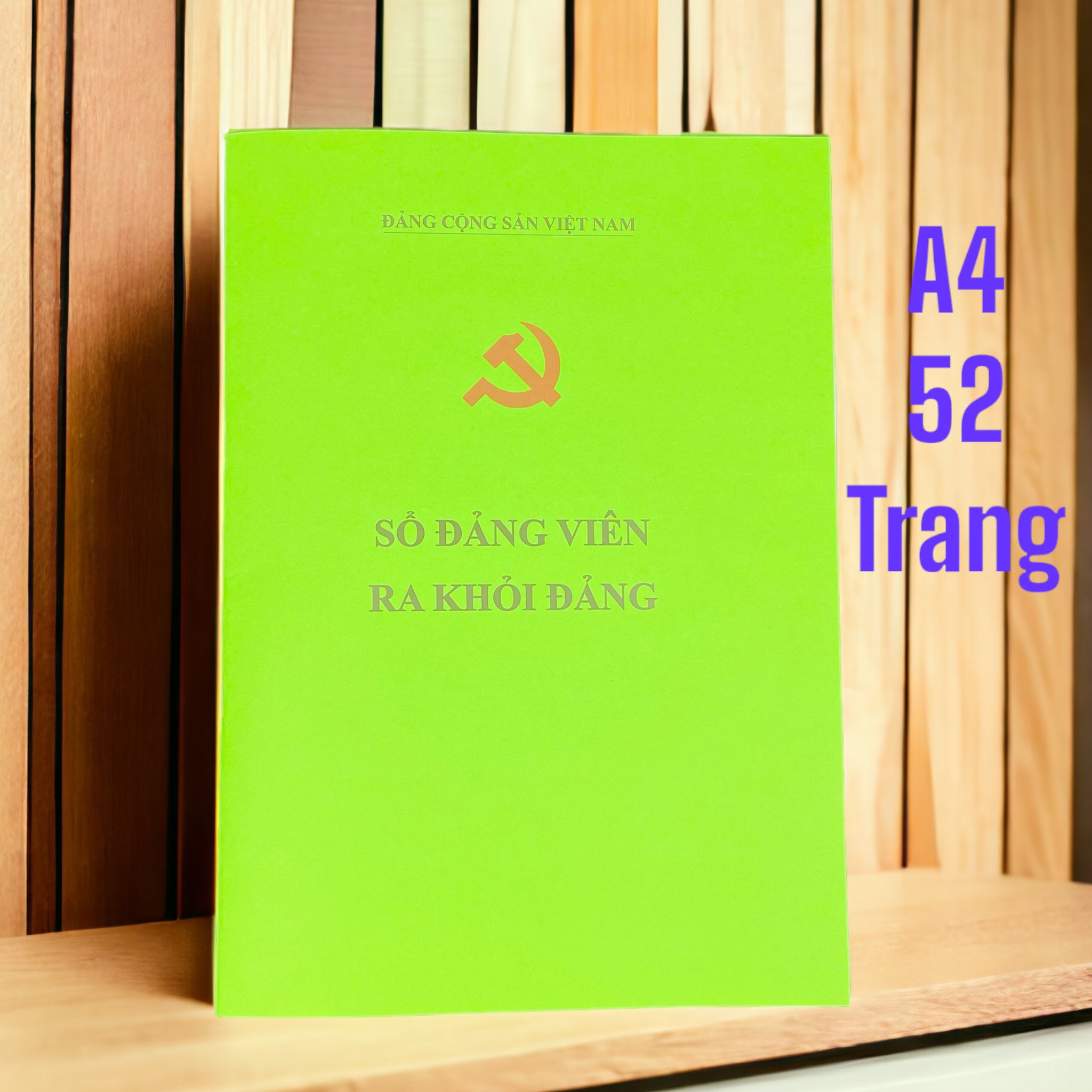 Sổ đảng viên ra khỏi đảng - mẫu 8 hsđv - khổ a4 - 52 trang