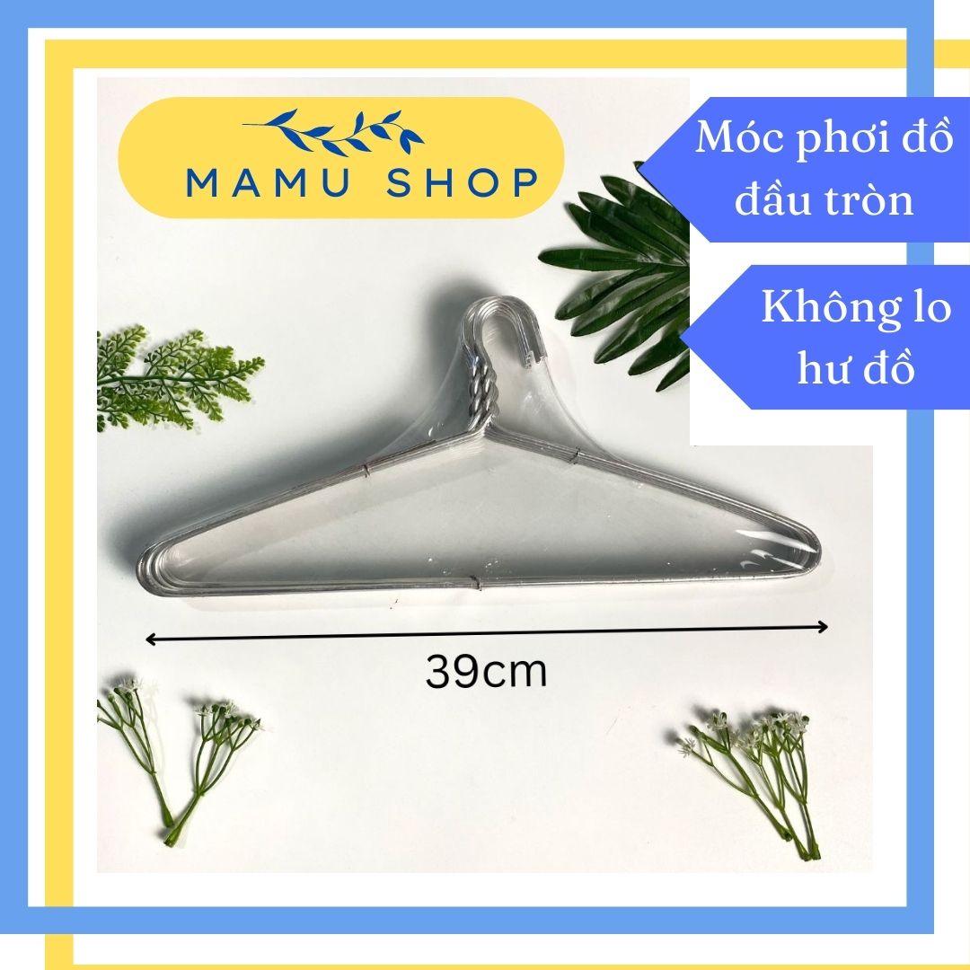 Móc treo quần áo  móc quần áo nhôm người lớn Mamu shop đầu tròn không hư đồ