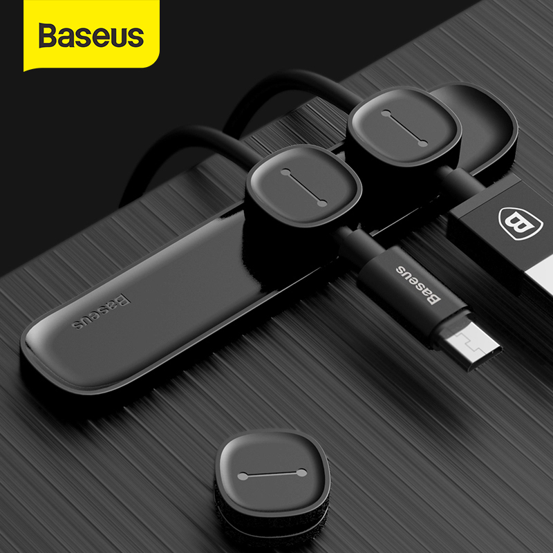 Baseus Kẹp Cố Định dây Cáp USB Winder Clip Cho Máy tính để bàn Máy tính dây Dây bảo vệ dây cáp cho iPhone