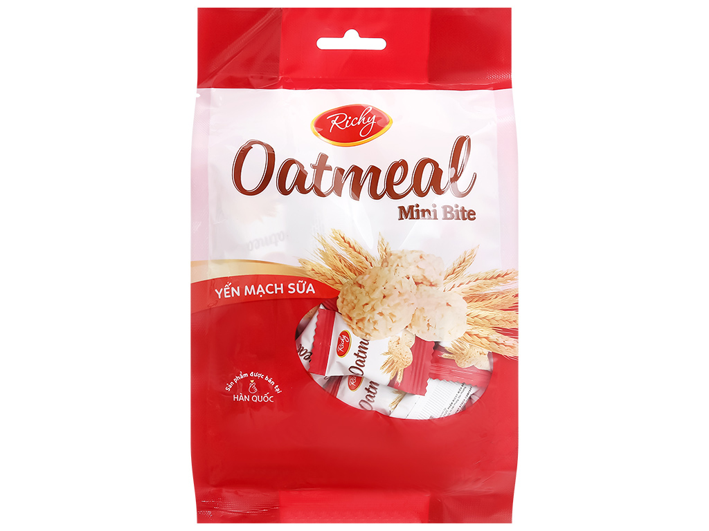 Bánh quy yến mạch sữa Richy Oatmeal Mini Bite gói 206g