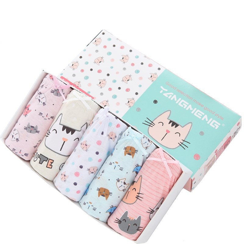Sét 5 quần lót tam giác, quần chíp bé gái hikito