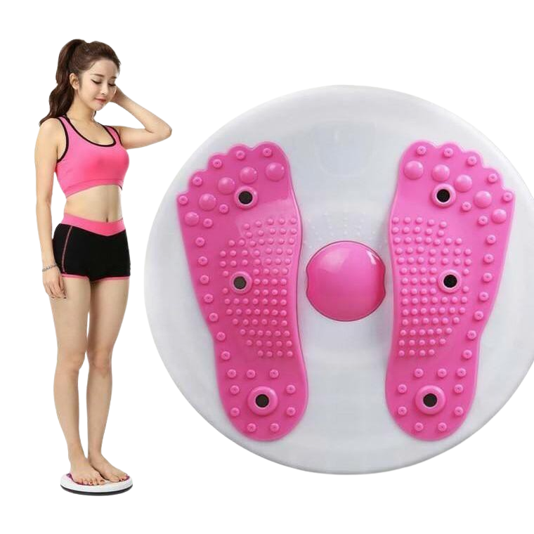 Đĩa Xoay Eo Massage Chân Xoay 360 Độ, Bàn Xoay Eo Tập Bụng Hình Bàn Chân Có Gai Nổi Thế Hệ Mới