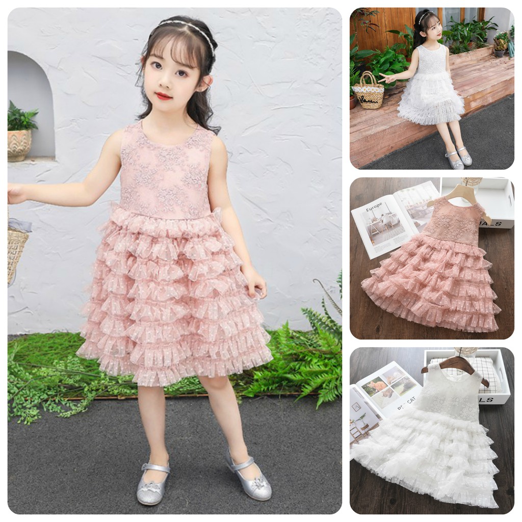 VT43 Size 100-140 (12-30kg) Váy đầm xoè bé gái - đầm công chúa Quần áo trẻ Em hàng Quảng Châu