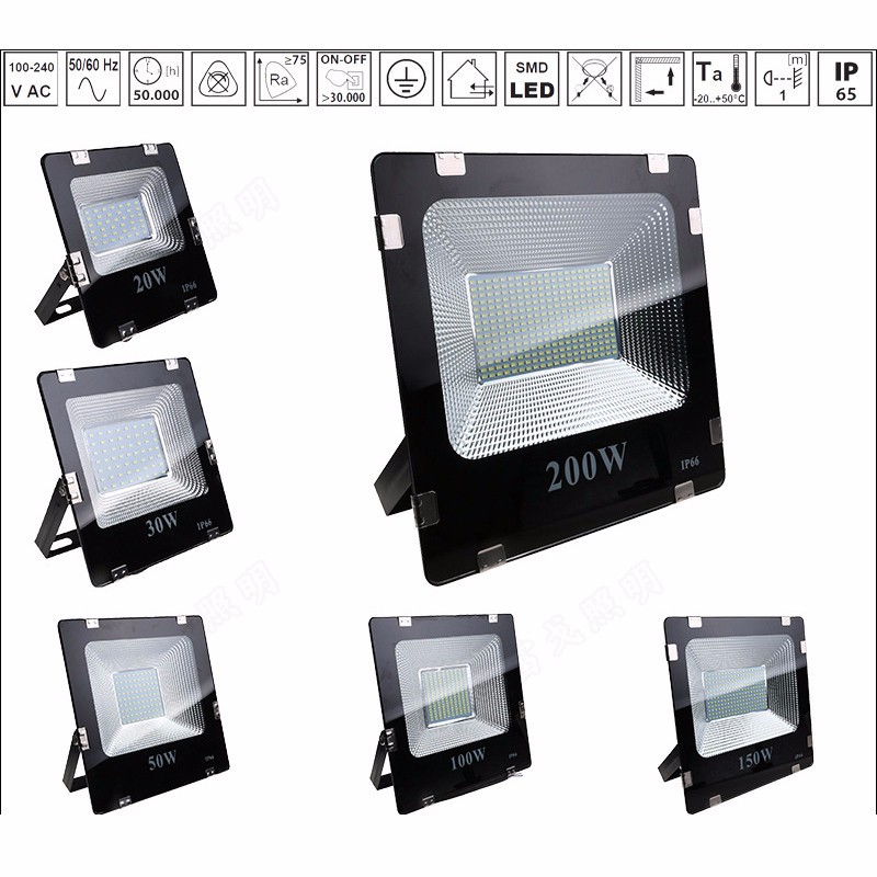 Đèn pha LED ngoài trời công suất 100w ánh sáng trắng công nghệ IP66