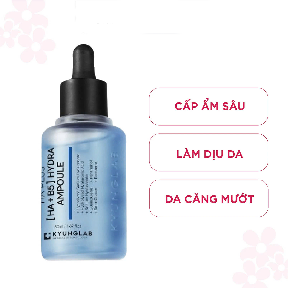 Tinh Chất Serum Căng Bóng Da Kyung Lab Ha Plus Ha B5 Hydra Ampoule 50ml