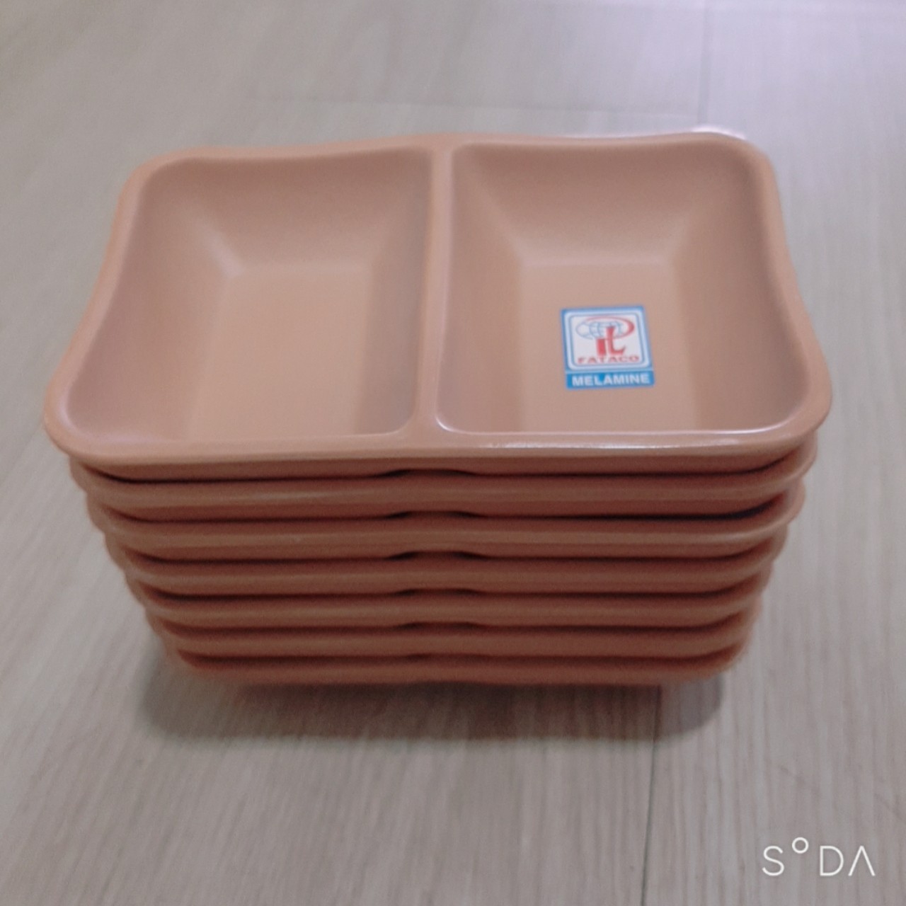 Chén chấm 2 ngăn màu Nhám Ngói Melamine C 108N hàng Sang Trọng