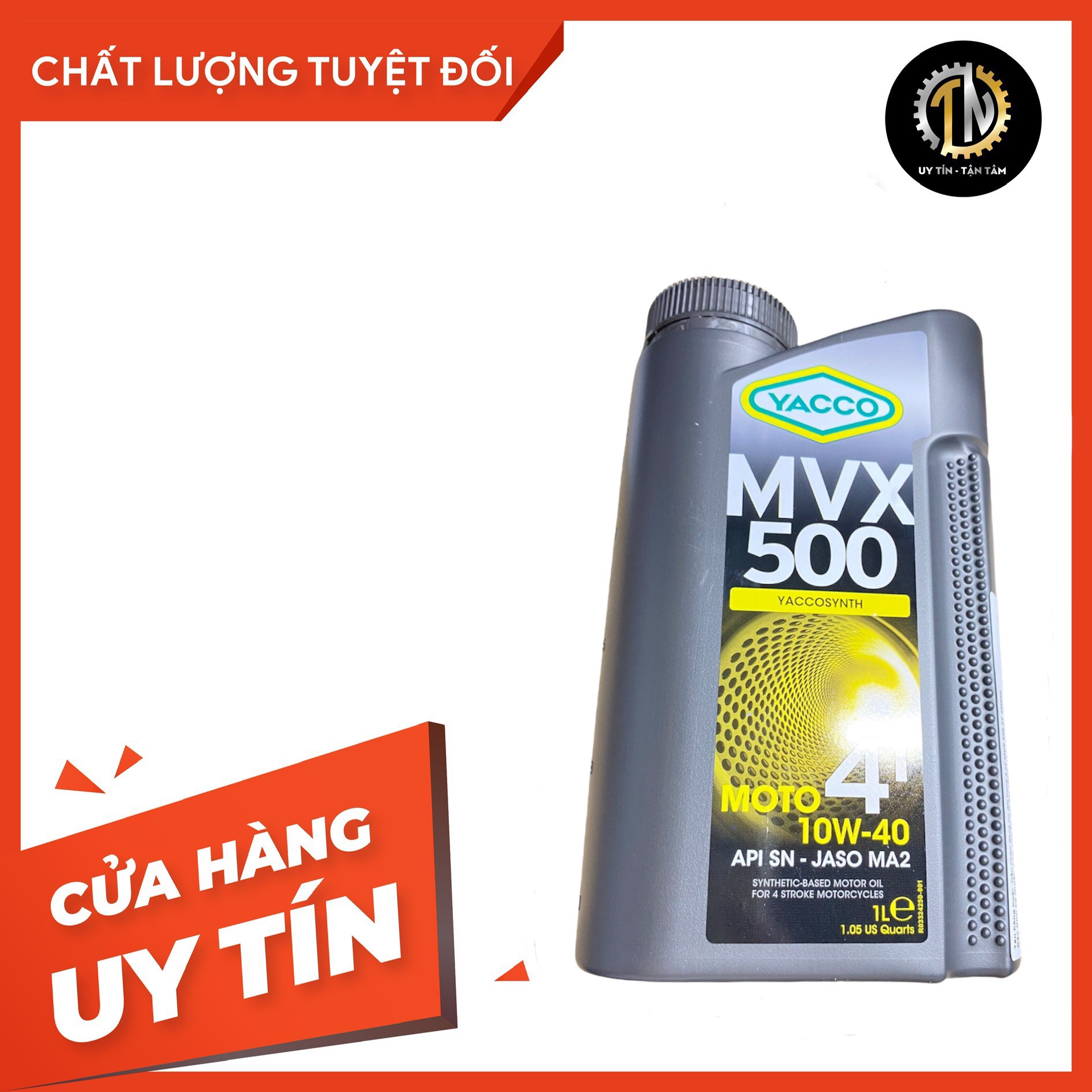 [HCM]Dầu Nhớt Yacco MVX 500 4T 10w40 dành cho xe số (Pháp) - 1 Lit
