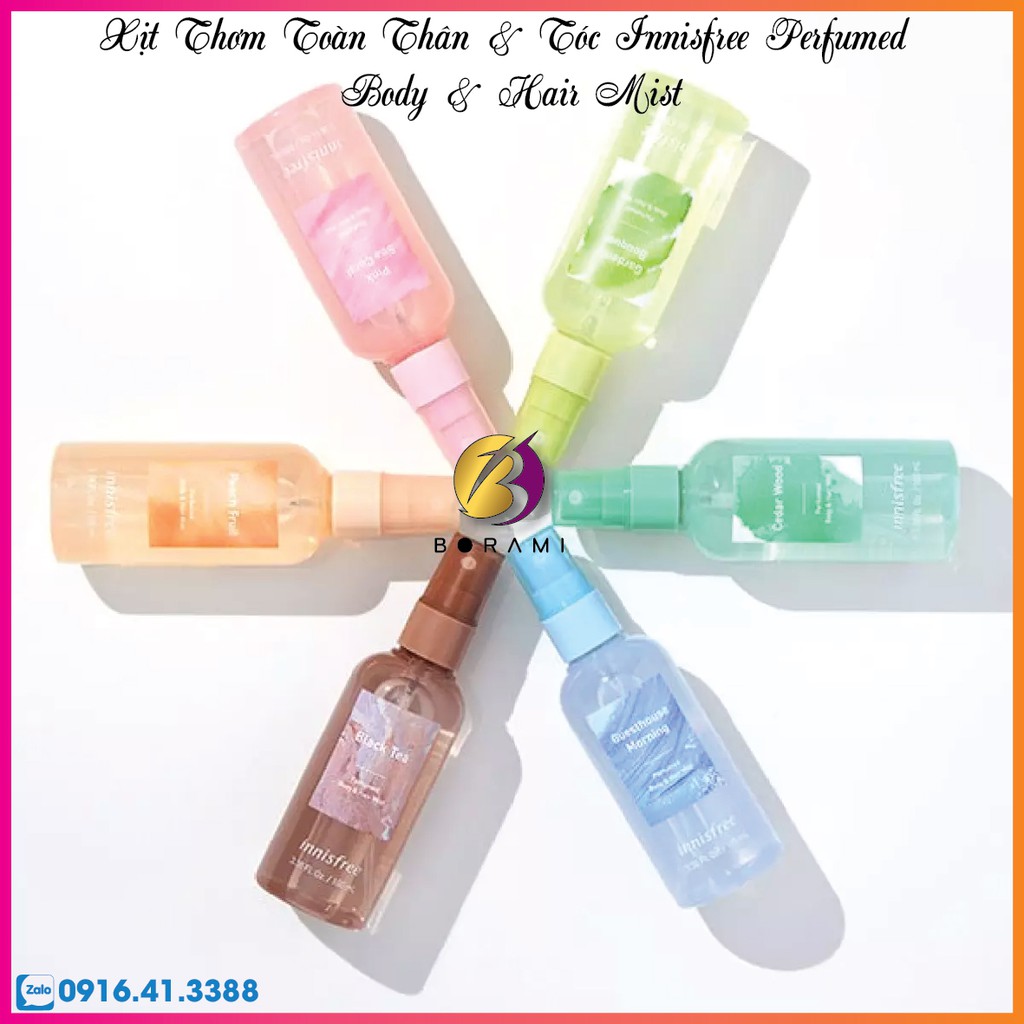 Xịt thơm toàn thân & tóc innisfree perfumed body & hair mist 100ml