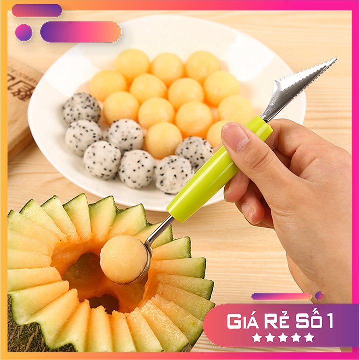 Dụng cụ tỉa hoa quả 2 đầu đa năng - Dao tỉa hoa quả thông minh